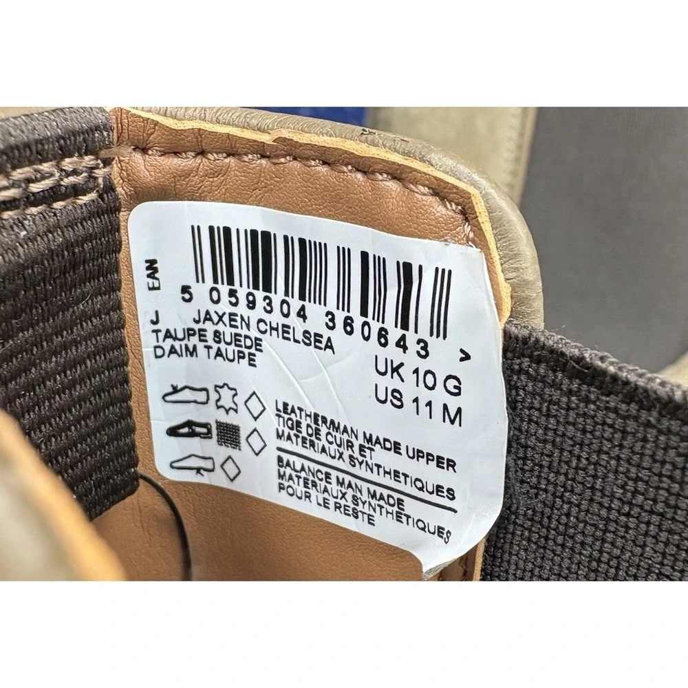 Clarks Jaxen Chelsea Taupe Suede Size 11 Men's Boots - Picture 5 of 8